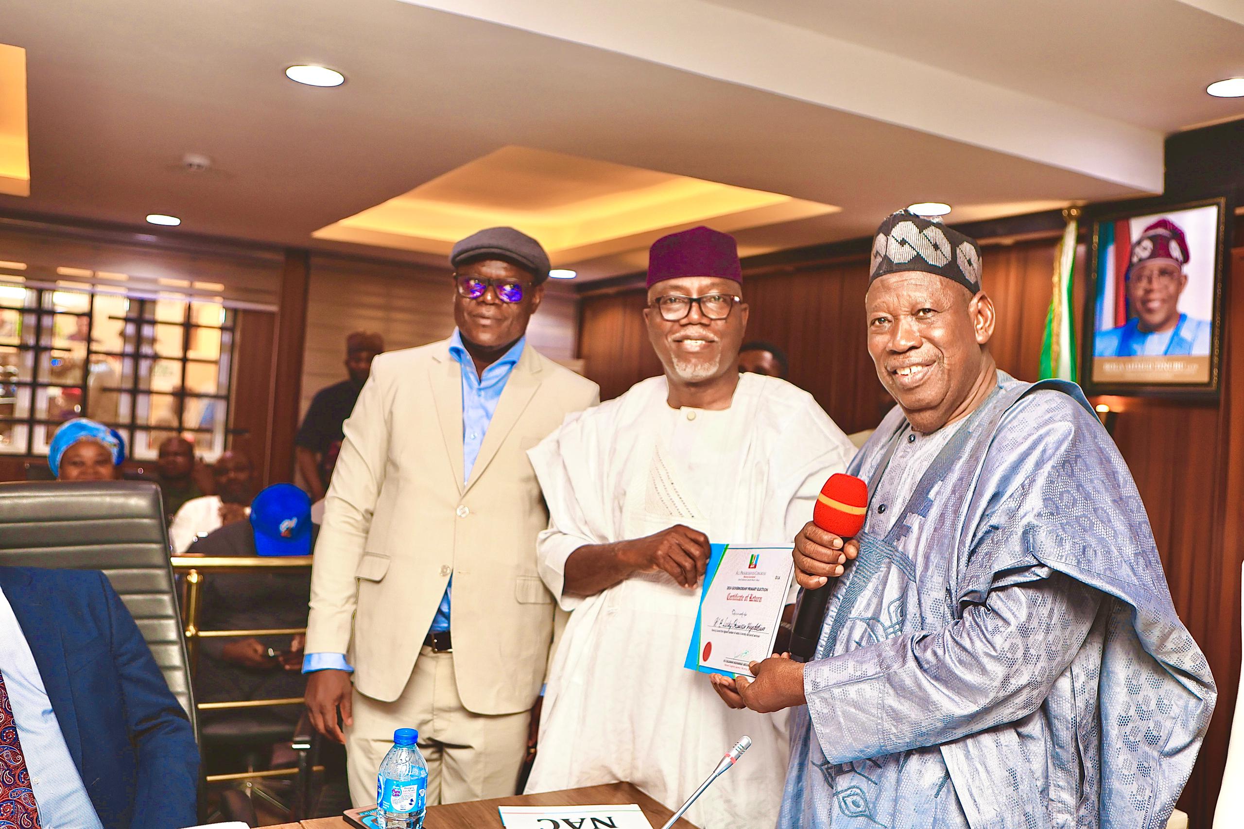 ONDO 2024: Gov Aiyedatiwa Receives APC Certificate of Return As NWC Ratifies Primary Outcome